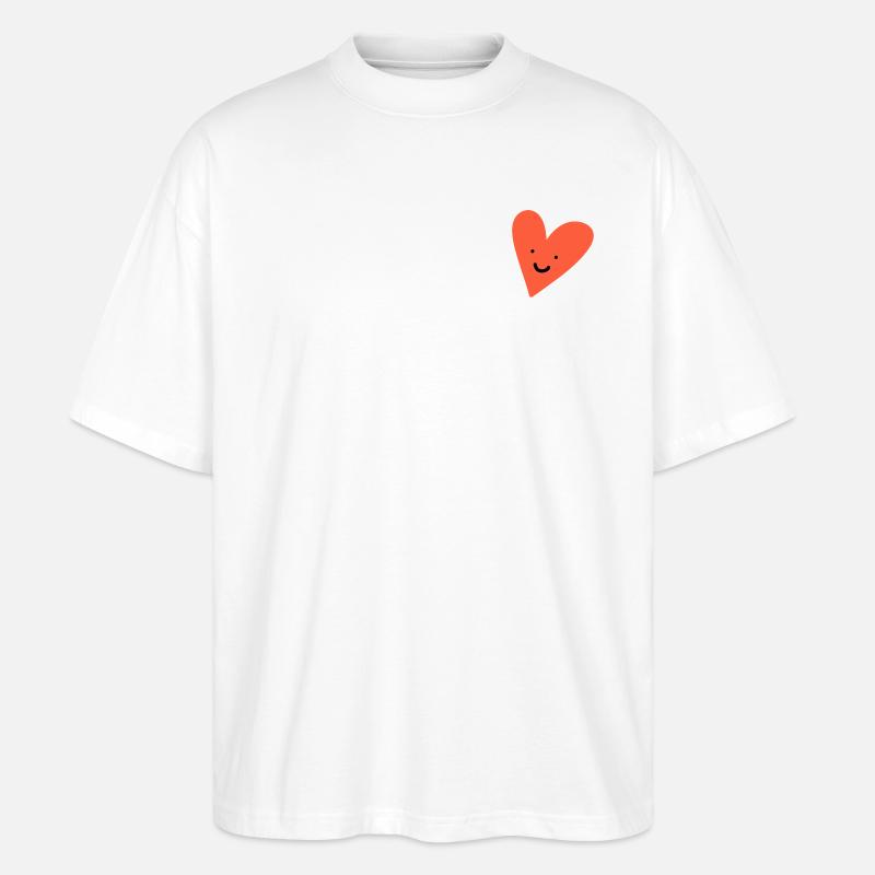 coeur mignon - T-shirt bio Blaster 2.0 coupe oversize Stanley/Stella Unisexe - blanc