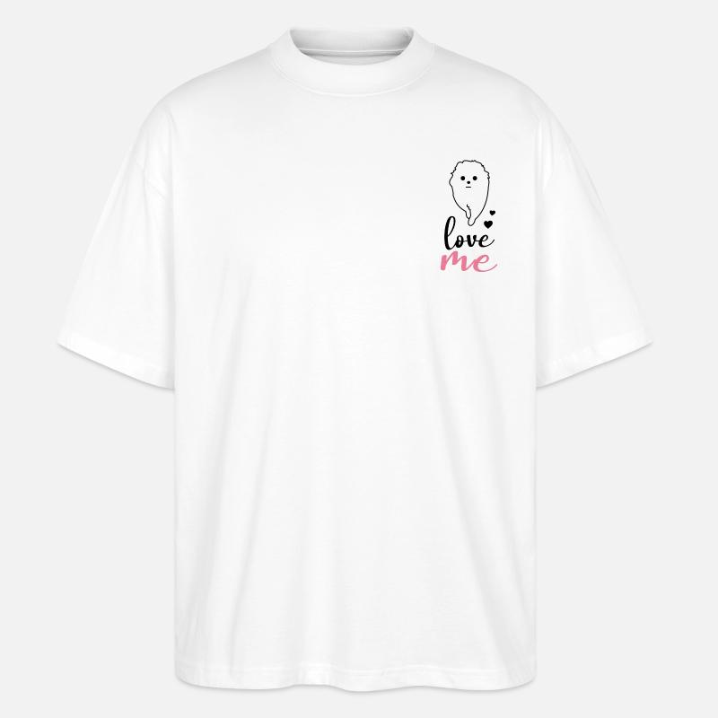 Dwarf spitz - Stanley/Stella Oversized Unisex Organic T-shirt Blaster 2.0 - white