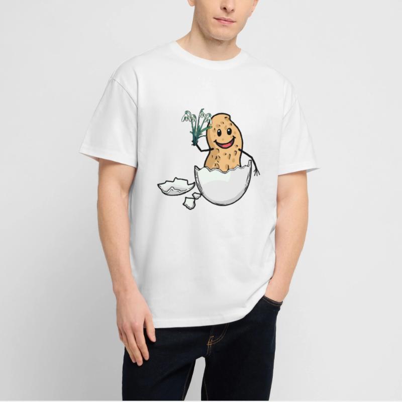 Easter Peanut Spring Easter Egg Flora Eggshell Stanley/Stella Oversized Unisex Organic T-shirt Blaster 2.0