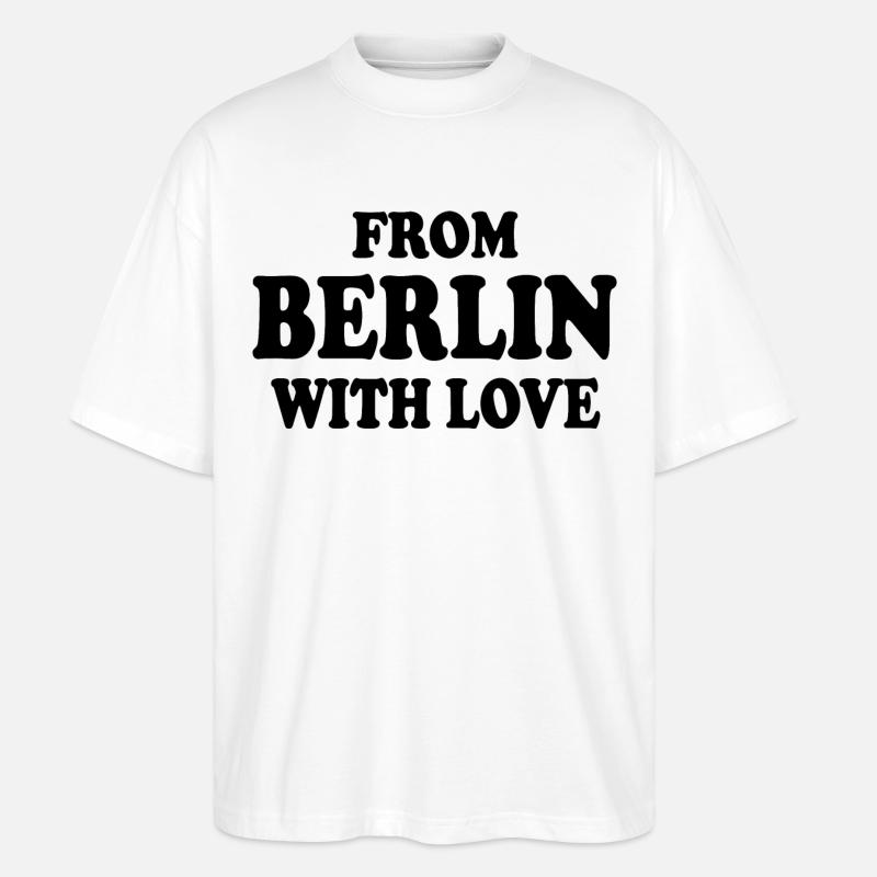 From berlin with love - T-shirt bio Blaster 2.0 coupe oversize Stanley/Stella Unisexe - blanc