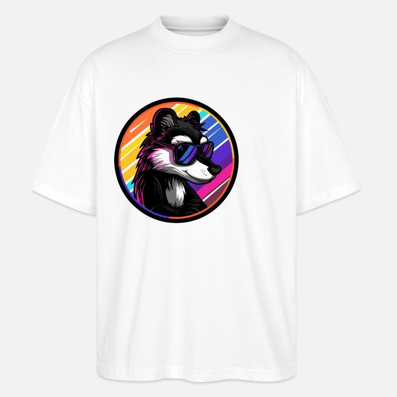 Stinktier Cool Comic - Stanley/Stella Oversized Unisex Bio T-Shirt Blaster 2.0 - Weiß