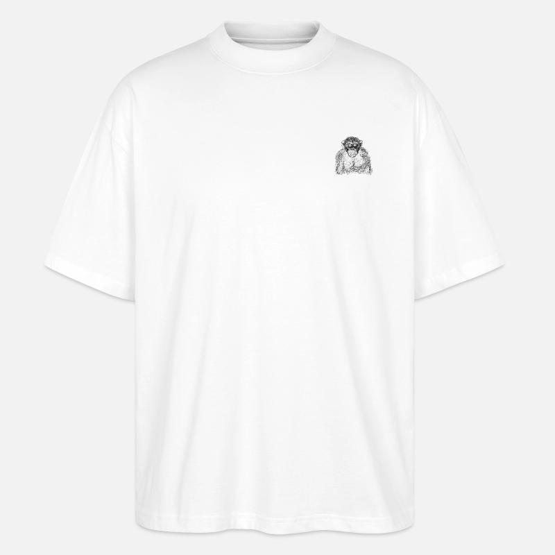 Affe - Stanley/Stella Oversized Unisex Bio T-Shirt Blaster 2.0 - Weiß