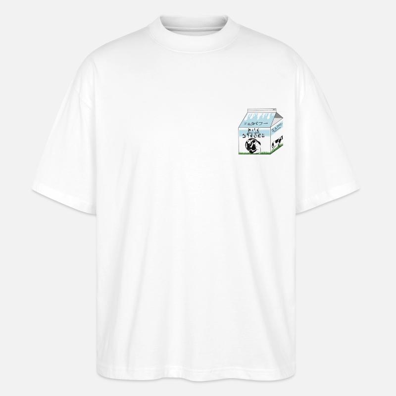 Ziegel-Power aus Kuhmilch - Stanley/Stella Oversized Unisex Bio T-Shirt Blaster 2.0 - Weiß