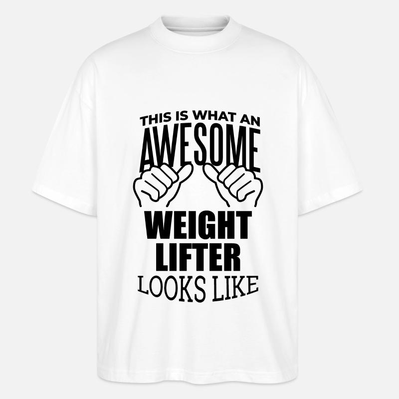 Gewichtheber - Stanley/Stella Oversized Unisex Bio T-Shirt Blaster 2.0 - Weiß