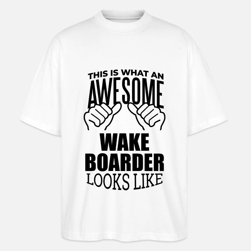 Wakeboarding - Stanley/Stella Oversized Unisex Bio T-Shirt Blaster 2.0 - Weiß