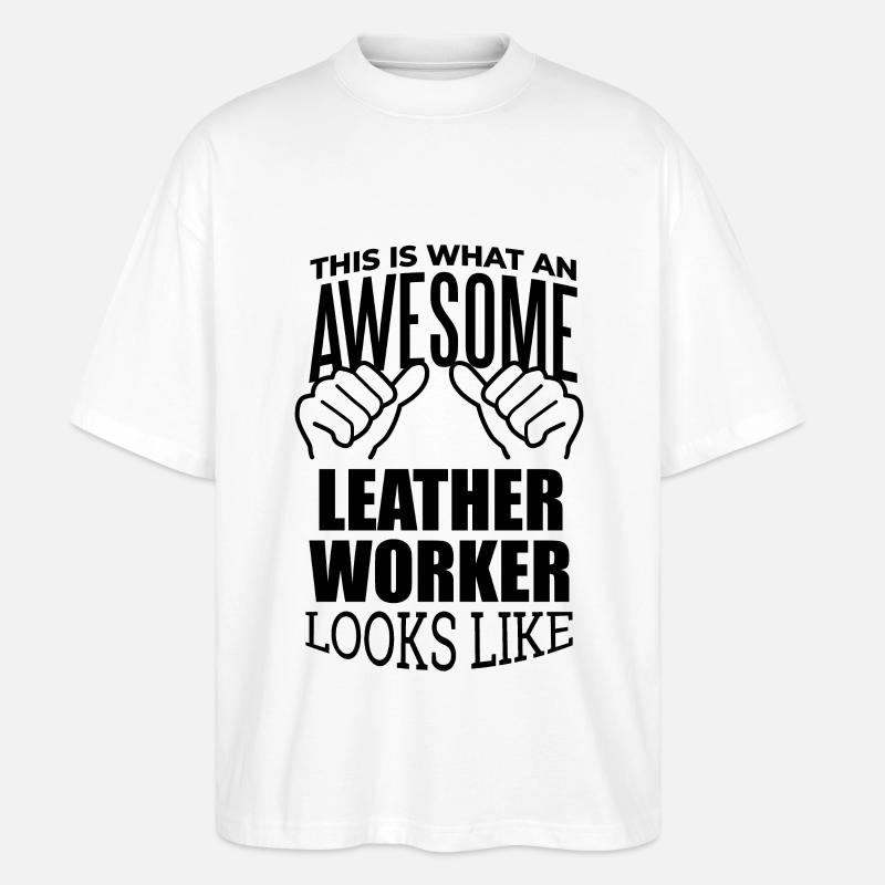 Lederarbeiter - Stanley/Stella Oversized Unisex Bio T-Shirt Blaster 2.0 - Weiß