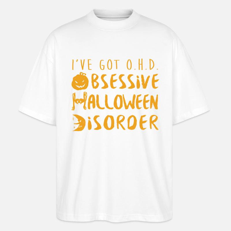 Obsessive Halloween-Störung - Stanley/Stella Oversized Unisex Bio T-Shirt Blaster 2.0 - Weiß