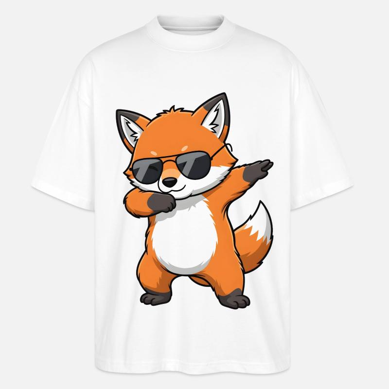 Dab Fox - T-shirt bio Blaster 2.0 coupe oversize Stanley/Stella Unisexe - blanc