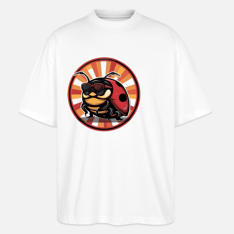 Marienkäfer Comic - Stanley/Stella Oversized Unisex Bio T-Shirt Blaster 2.0 - Weiß