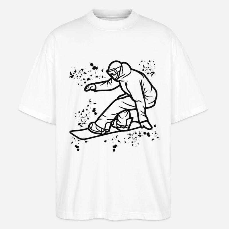 Snowboarder Snowboarding Snowboard - Stanley/Stella Oversized Unisex Bio T-Shirt Blaster 2.0 - Weiß
