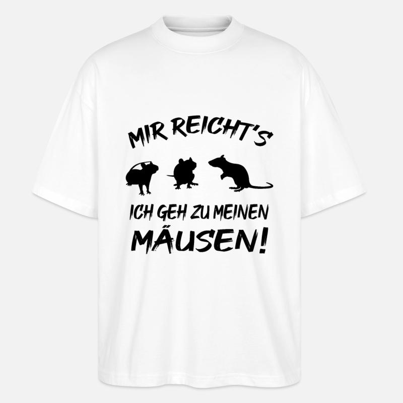 Meine Mäusen - Stanley/Stella Oversized Unisex Bio T-Shirt Blaster 2.0 - Weiß