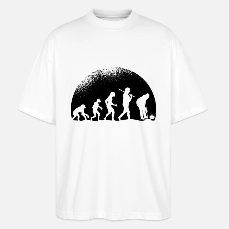 Evolution Curling - Stanley/Stella Oversized Unisex Organic T-shirt Blaster 2.0 - white