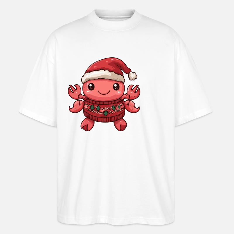 Crabe Crabe Noël - T-shirt bio Blaster 2.0 coupe oversize Stanley/Stella Unisexe - blanc