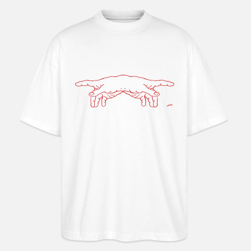Fingerkrebs - Stanley/Stella Oversized Unisex Bio T-Shirt Blaster 2.0 - Weiß