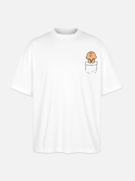 Peanuts Design Charlie Brown Pensive - Stanley/Stella Oversized Unisex Organic T-shirt Blaster 2.0 - white