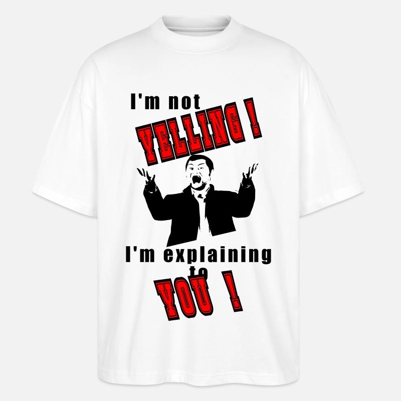 Je gueule pas je t'explique - T-shirt bio Blaster 2.0 coupe oversize Stanley/Stella Unisexe - blanc