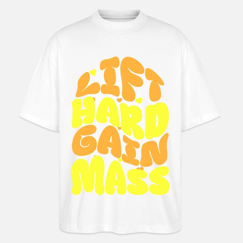 Lebendiger Weihnachtsgruß Schriftzug - Stanley/Stella Oversized Unisex Bio T-Shirt Blaster 2.0 - Weiß