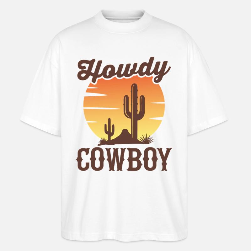 Salut Cowboy - T-shirt bio Blaster 2.0 coupe oversize Stanley/Stella Unisexe - blanc