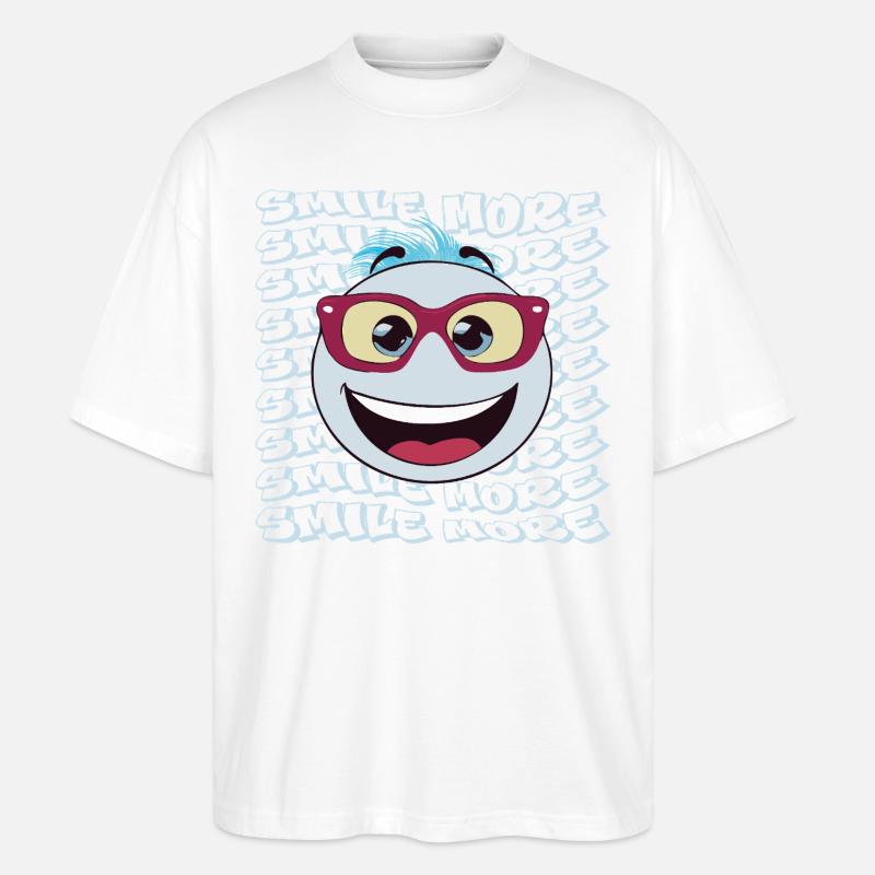 SMILE PLUS Smiley - T-shirt bio Blaster 2.0 coupe oversize Stanley/Stella Unisexe - blanc