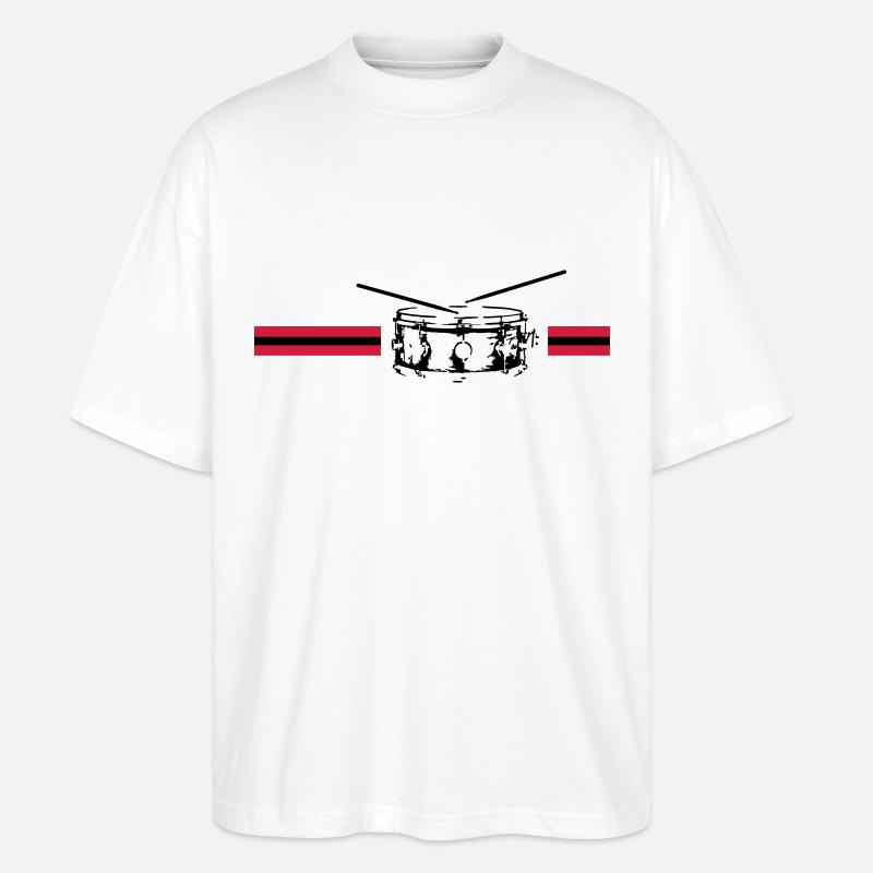 snare drum - Stanley/Stella Oversized Unisex Bio T-Shirt Blaster 2.0 - Weiß