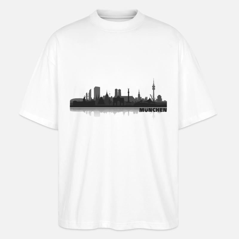 munich02 - Stanley/Stella Oversized Unisex Bio T-Shirt Blaster 2.0 - Weiß