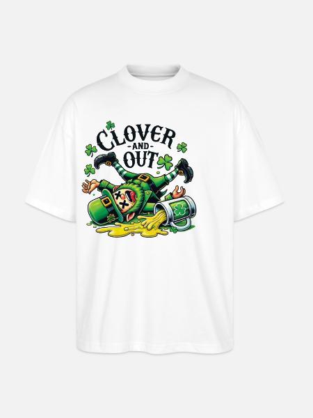 trèfle et la Saint-Patrick - T-shirt bio Blaster 2.0 coupe oversize Stanley/Stella Unisexe - blanc