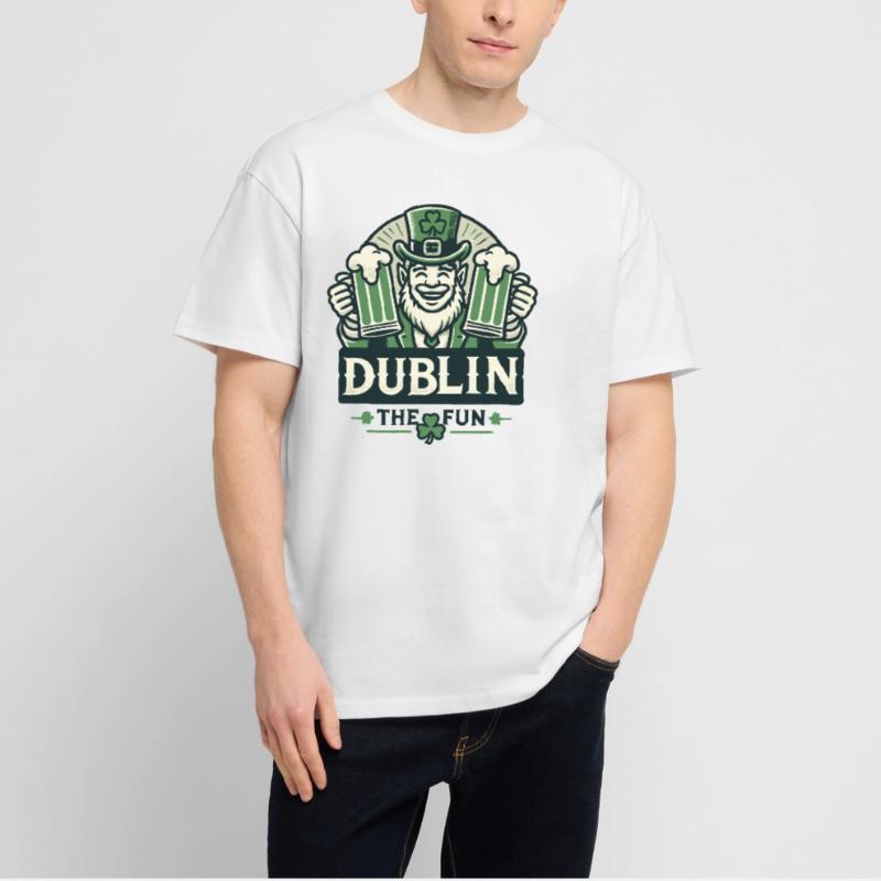 Dublin Fun Célébration de la Saint-Patrick T-shirt bio Blaster 2.0 coupe oversize Stanley/Stella Unisexe