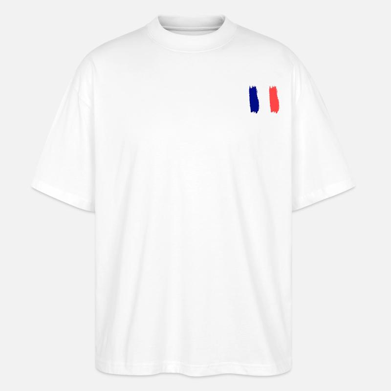 BLEU BLANC ROUGE 🇫🇷 - T-shirt bio Blaster 2.0 coupe oversize Stanley/Stella Unisexe - blanc