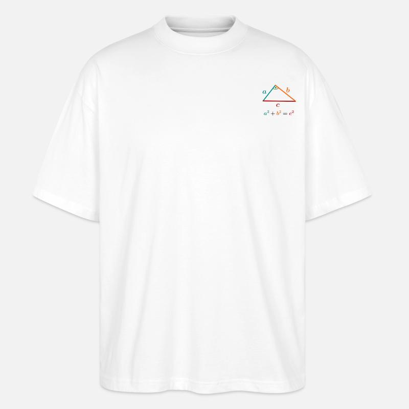 a²+b²=c² - T-shirt bio Blaster 2.0 coupe oversize Stanley/Stella Unisexe - blanc