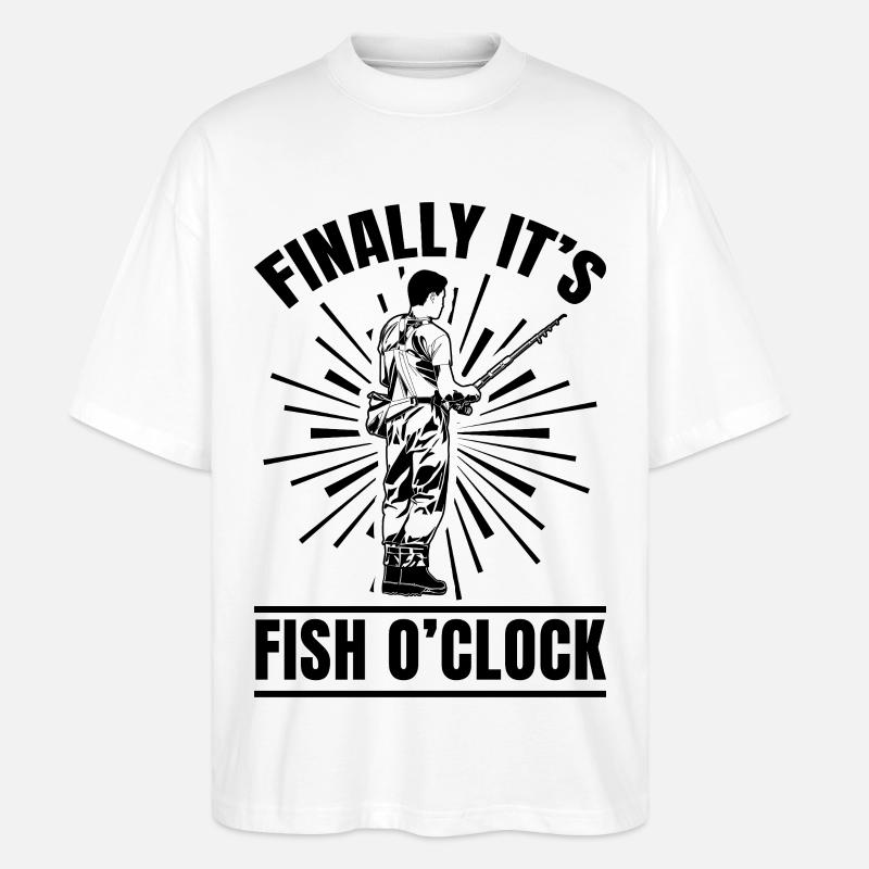 Finally It's Fish O'Clock - Stanley/Stella Oversized Unisex Bio T-Shirt Blaster 2.0 - Weiß