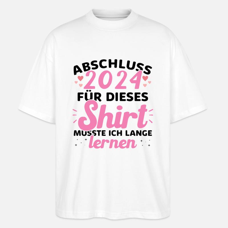 Abschluss 2024 Abschluss der Realschule - Stanley/Stella Oversized Unisex Bio T-Shirt Blaster 2.0 - Weiß
