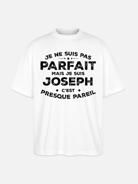 Joosef Etunimi, asenne Huumori Joosef - Stanley/Stella Blaster 2.0 Unisex Oversized Luomu T-paita - valkoinen