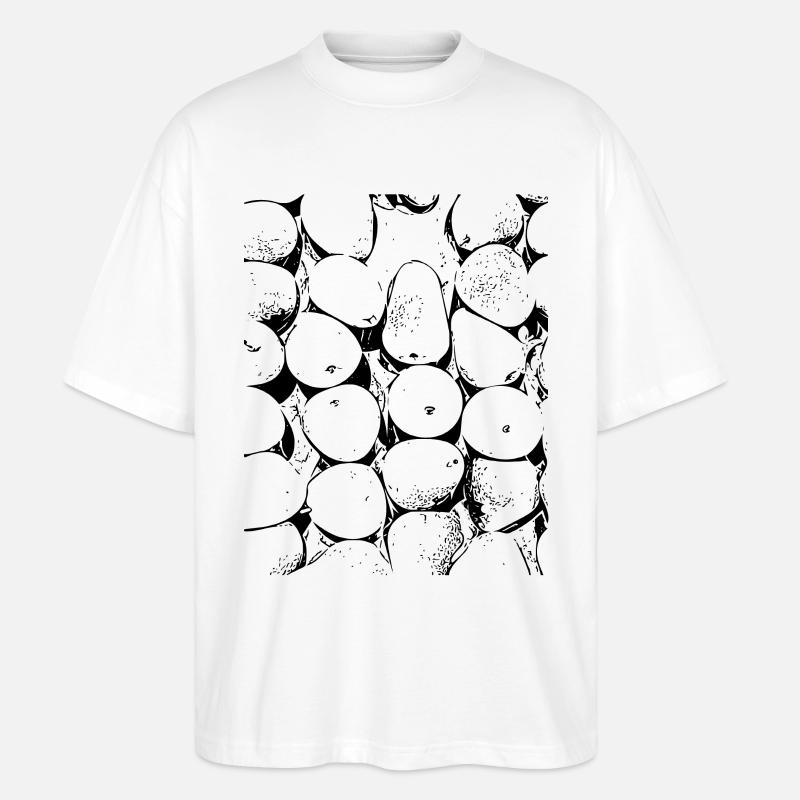 Birne - Stanley/Stella Oversized Unisex Bio T-Shirt Blaster 2.0 - Weiß
