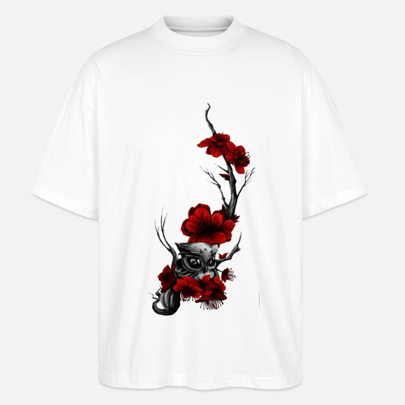 Eule - Stanley/Stella Oversized Unisex Bio T-Shirt Blaster 2.0 - Weiß