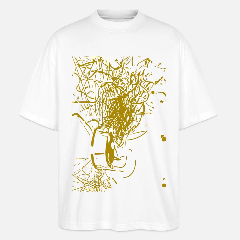 abstraktes Design - Stanley/Stella Oversized Unisex Bio T-Shirt Blaster 2.0 - Weiß