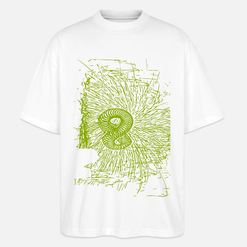 Conception abstraite - T-shirt bio Blaster 2.0 coupe oversize Stanley/Stella Unisexe - blanc