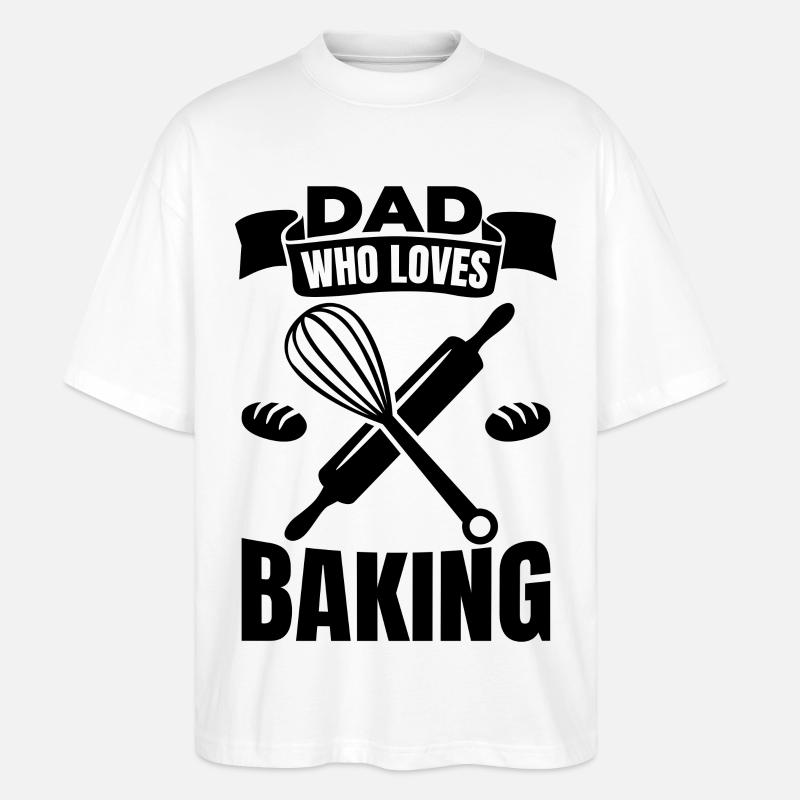 Bäcker Papa - Stanley/Stella Oversized Unisex Bio T-Shirt Blaster 2.0 - Weiß