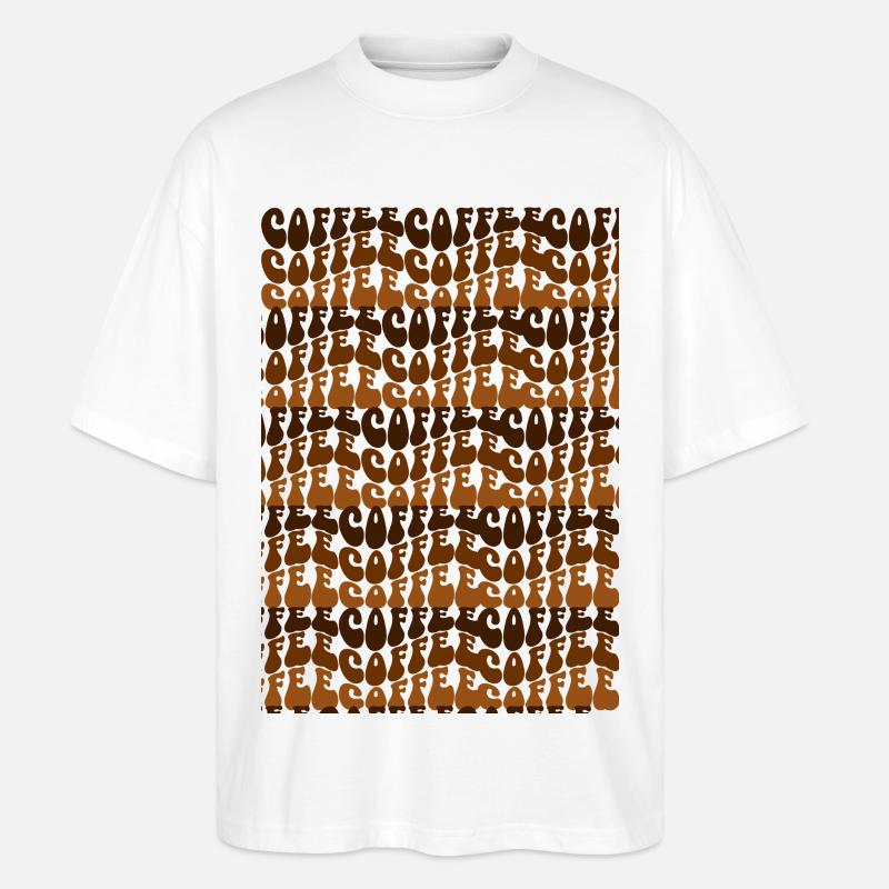coffee coffee coffee - Stanley/Stella Oversized Unisex Bio T-Shirt Blaster 2.0 - Weiß