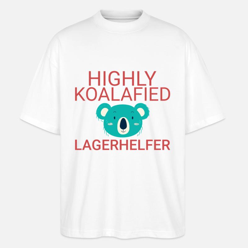 Lagerhelfer Koalafied - Stanley/Stella Oversized Unisex Bio T-Shirt Blaster 2.0 - Weiß