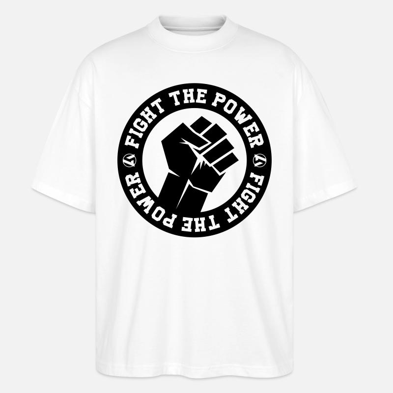 Options de couleurs FIGHT THE POWER - T-shirt bio Blaster 2.0 coupe oversize Stanley/Stella Unisexe - blanc