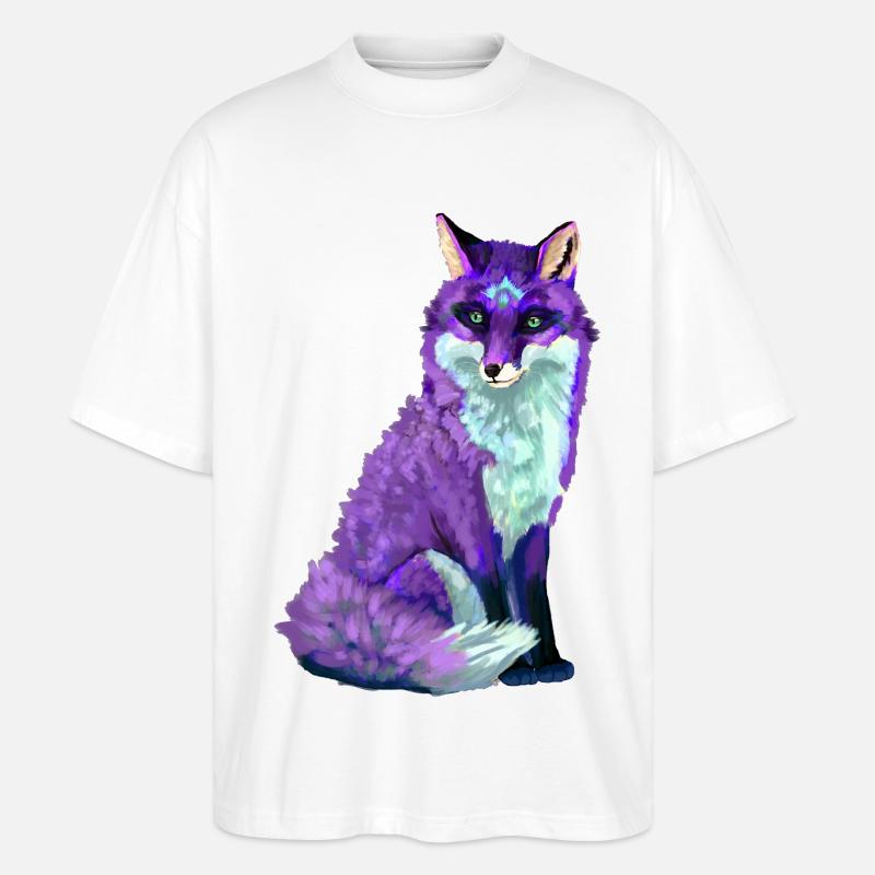 fox - Stanley/Stella Oversized Unisex Organic T-shirt Blaster 2.0 - white