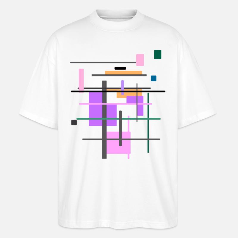 Abstrakt - Stanley/Stella Oversized Unisex Bio T-Shirt Blaster 2.0 - Weiß