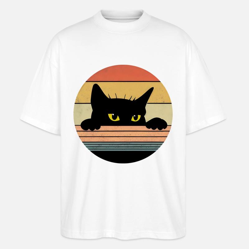 Katze - Stanley/Stella Oversized Unisex Bio T-Shirt Blaster 2.0 - Weiß