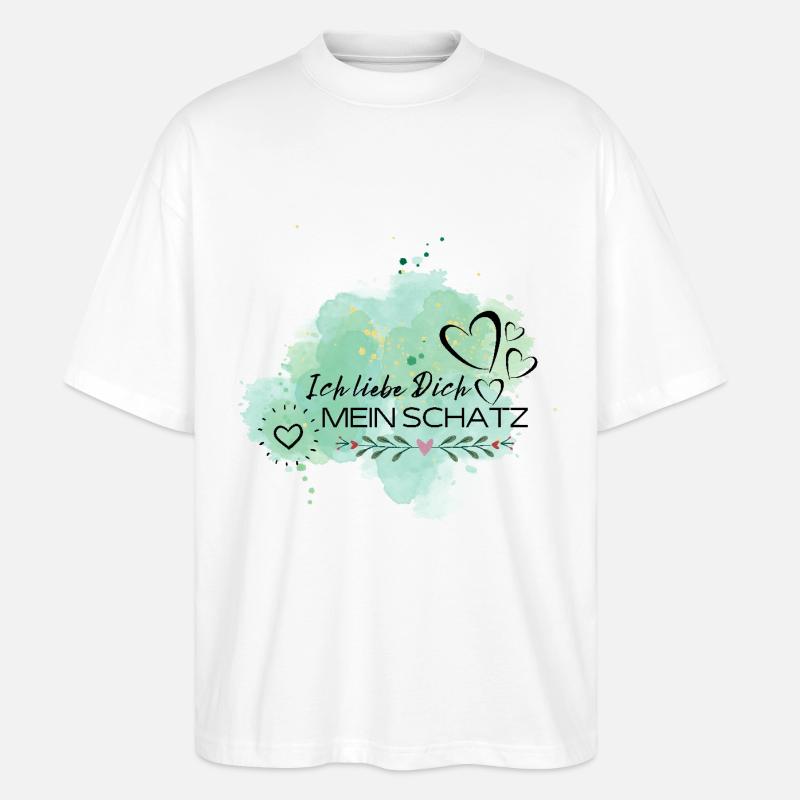Ich liebe Dich - Stanley/Stella Oversized Unisex Bio T-Shirt Blaster 2.0 - Weiß