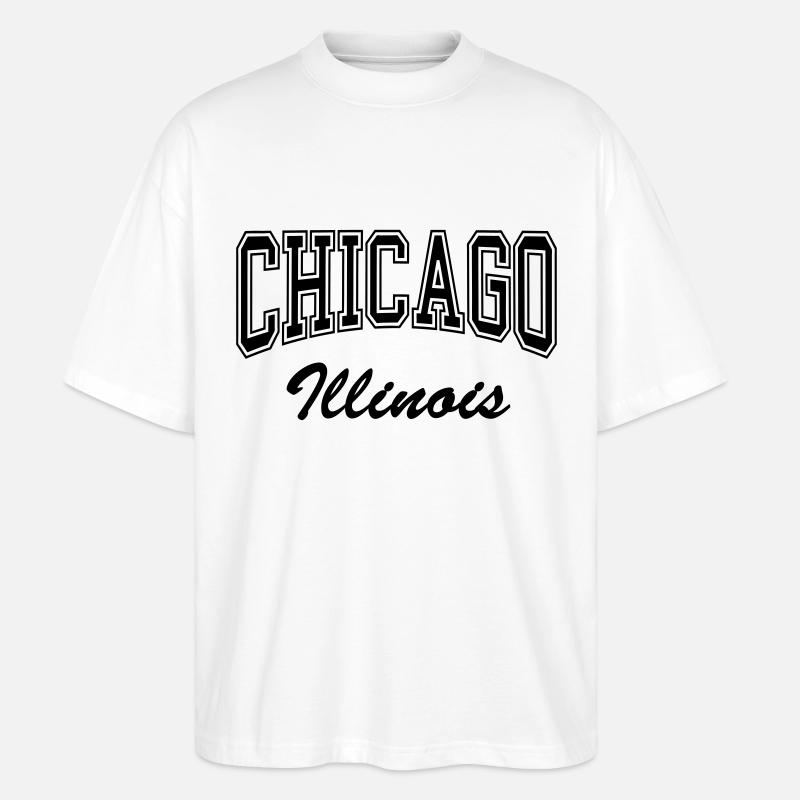 chicago_illinois - Stanley/Stella Oversized Unisex Bio T-Shirt Blaster 2.0 - Weiß