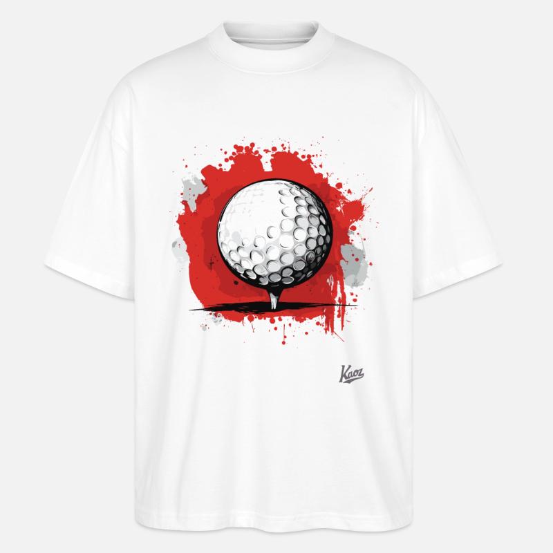 Golfball das Golfen - Stanley/Stella Oversized Unisex Bio T-Shirt Blaster 2.0 - Weiß
