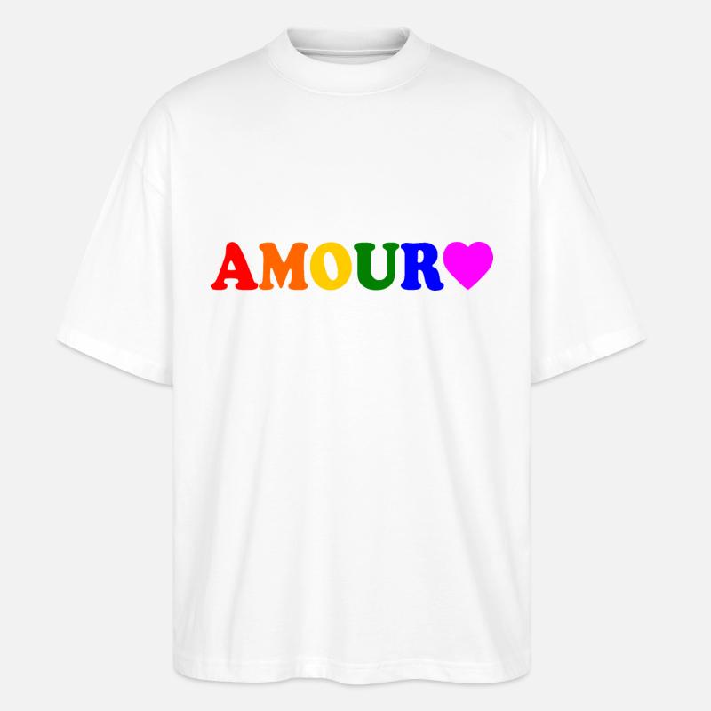 Amour - Stanley/Stella Oversized Unisex Bio T-Shirt Blaster 2.0 - Weiß