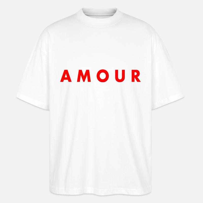 Amour - Stanley/Stella Oversized Unisex Bio T-Shirt Blaster 2.0 - Weiß