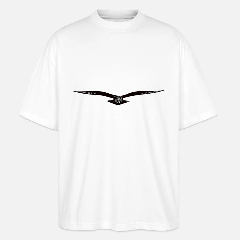 Elegant flying eagle - Stanley/Stella Oversized Unisex Organic T-shirt Blaster 2.0 - white