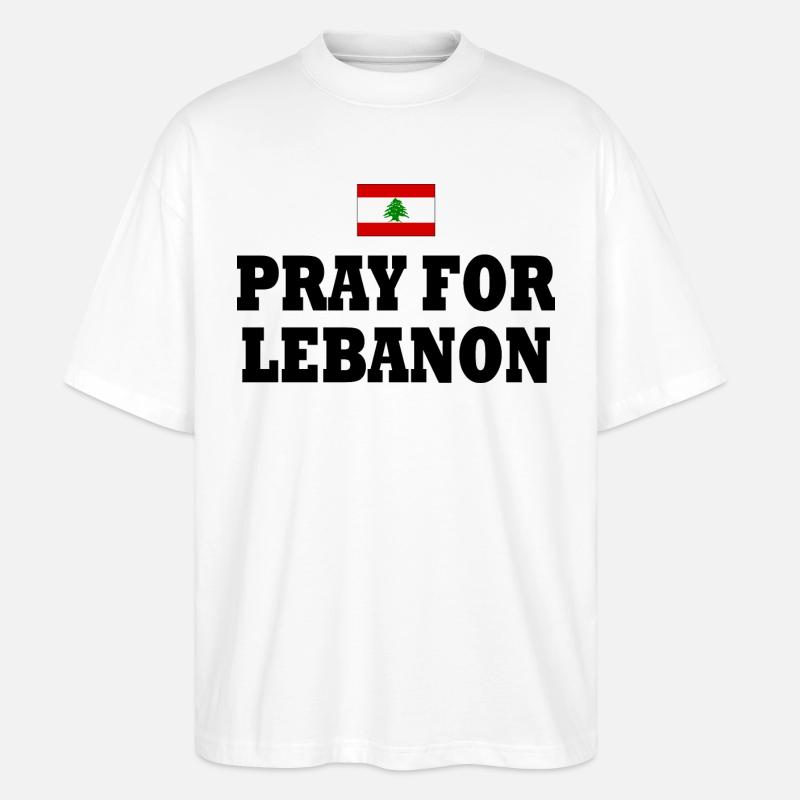 Pray for lebanon - libanon - Stanley/Stella Oversized Unisex Bio T-Shirt Blaster 2.0 - Weiß